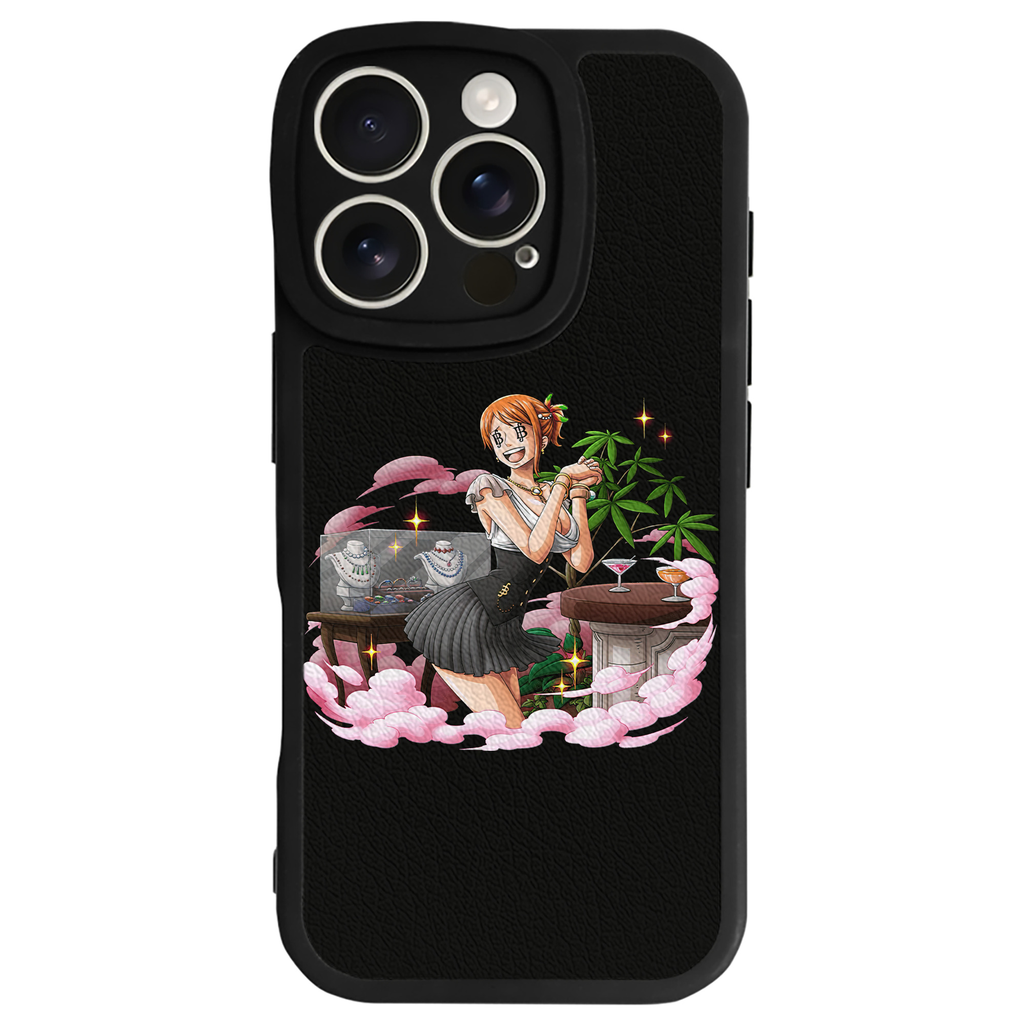 （画像用） ワンピース ナミ ONE PIECE Nami 【iPhone 16シリーズ対応】シリコンスマホケース（レザー調） 材質：シリコン